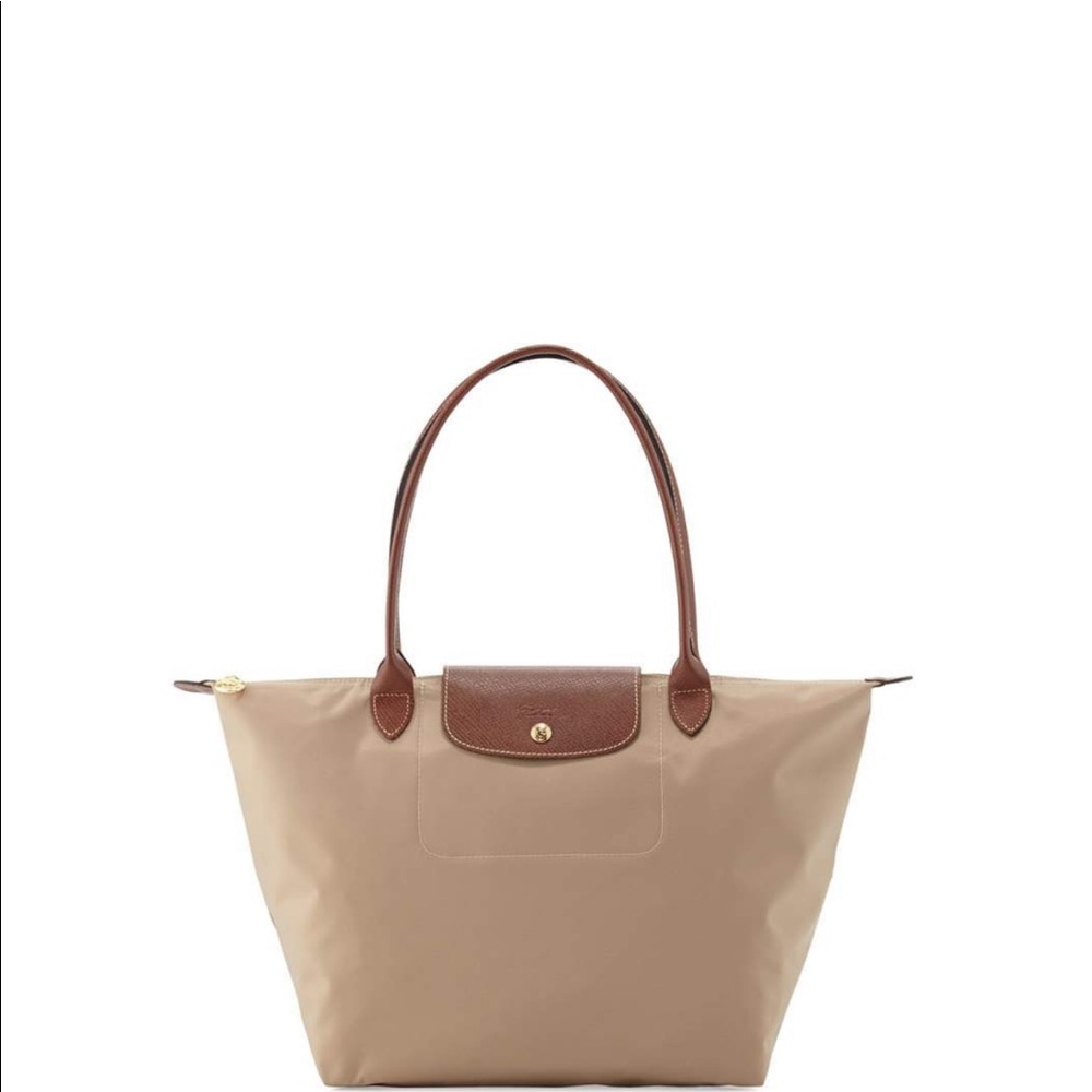 LARGE TAN LONG-CHAMP PURSE